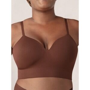 Truekind Supportive Comfort Wireless Shaping Bra Chocolate Large NWT